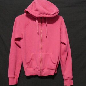 URBAN BEHAVIOR | medium | Pink Full Zip-Hooded Sweatshirt / Hoodie | Pockets